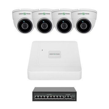 Комплект відеоспостереження на 4 камери GV-IP-K-W98/4 4MP LP39048 фото