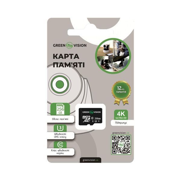 Карта пам'яті GreenVision microSDXC 256GB Class10 (без адаптера) LP37219 фото