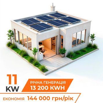 Комплект СЭС гибридная на инверторе LP 11кВт (от 5 часов автономности) LP38222 фото