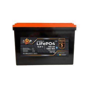 Акумулятор LP LiFePO4 12,8V - 100 Ah (1280Wh) (BMS 100A/50А) пластик LCD USB Smart BT LP41021 фото