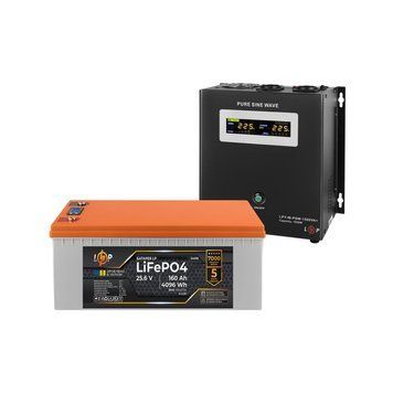 Комплект резервного живлення LogicPower W1500 + літієва (LiFePO4) батарея 4096Wh LP29592 фото