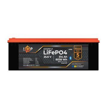 Акумулятор LP LiFePO4 25,6V -314 Ah (8038Wh) (BMS 200A/100А) пластик Smart BT LP40583 фото