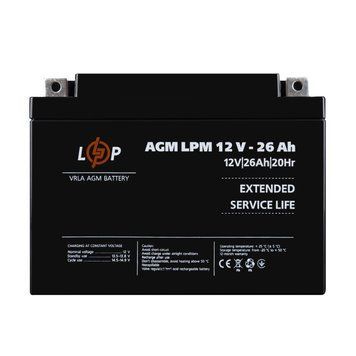 Акумулятор AGM LPM 12V - 26 Ah LP4134 фото