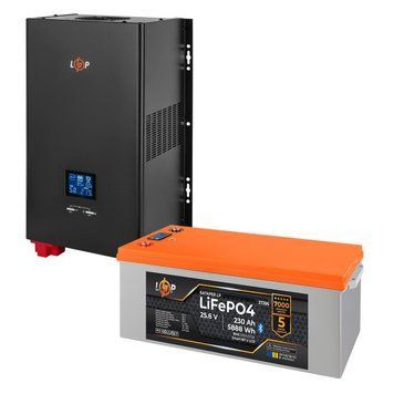 Комплект резервного живлення LogicPower 3600W + літієва (LiFePO4) батарея 7168Wh LP40165 фото