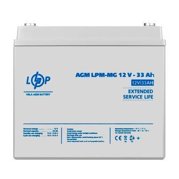 Акумулятор мультигелевий LPM-MG 12V - 33 Ah LP6558 фото