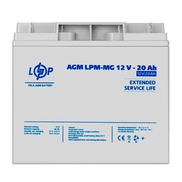 Акумулятор мультигелевий LPM-MG 12V - 20 Ah LP6556 фото