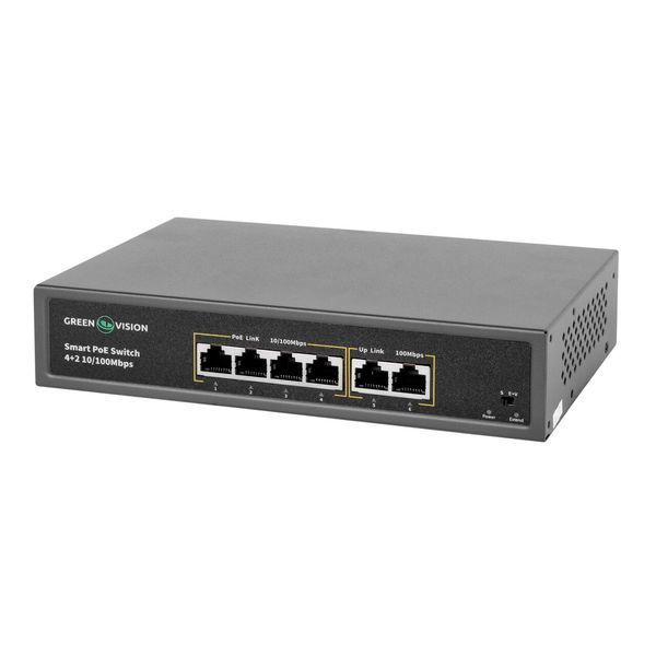 Комутатор мережевий POE GV-006-D-04+2P LP9442 фото