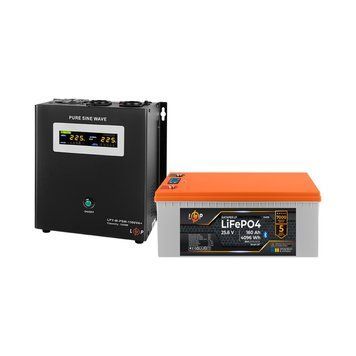 Комплект резервного живлення LP(LogicPower) ДБЖ + літієва (LiFePO4) батарея (UPS В1500 + АКБ LiFePO4 4096W) LP37448 фото