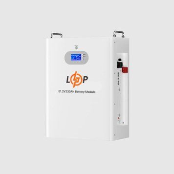 Акумулятор LP LiFePO4 51,2V - 230 Ah (11776Wh) (Smart BMS 200A) с LCD AB RS485/CAN LP31411 фото