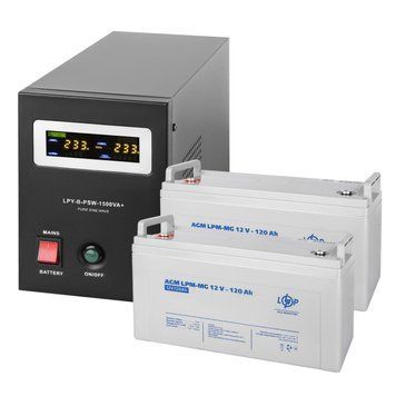 Комплект резервного живлення LP (LogicPower) ДБЖ + мультигелева батарея (UPS B1500 + АКБ MG 2880Wh) LP19806 фото