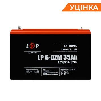 Розпродаж (9335) Тяговий свинцево-кислотний AGM акумулятор LP 6-DZM-35 Ah (09-2023) LP38647 фото