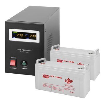 Комплект резервного живлення LP (LogicPower) ДБЖ + гелева батарея (UPS B1500 + АКБ GL 2880W) LP19803 фото