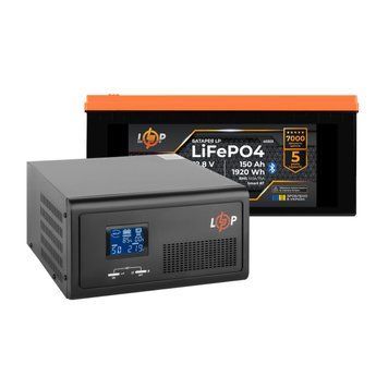 Комплект резервного живлення LogicPower ДБЖ 1000W + літієва (LiFePO4) батарея 1920 Wh LP40315 фото