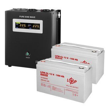 Комплект резервного живлення LP (LogicPower) ДБЖ + гелева батарея (UPS W1500 + АКБ GL 2400W) LP19801 фото