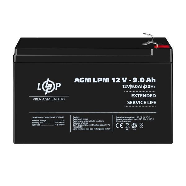 Распродажа Аккумулятор AGM LPM 12V - 9 Ah LP40136 фото